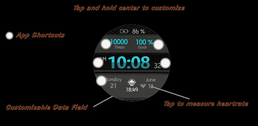 TSD24 Watch Face Wear OS screenshot 2