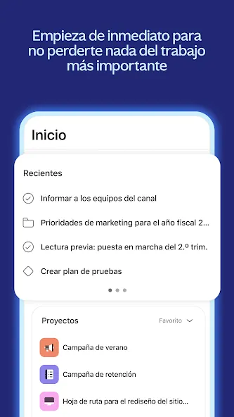 Asana: gestión del trabajo screenshot 2