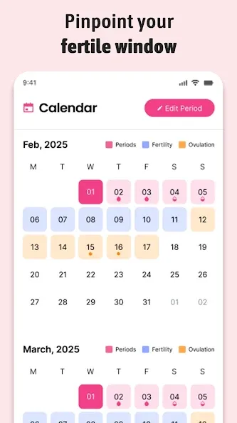 Eisprungkalender und Zyklus screenshot 2