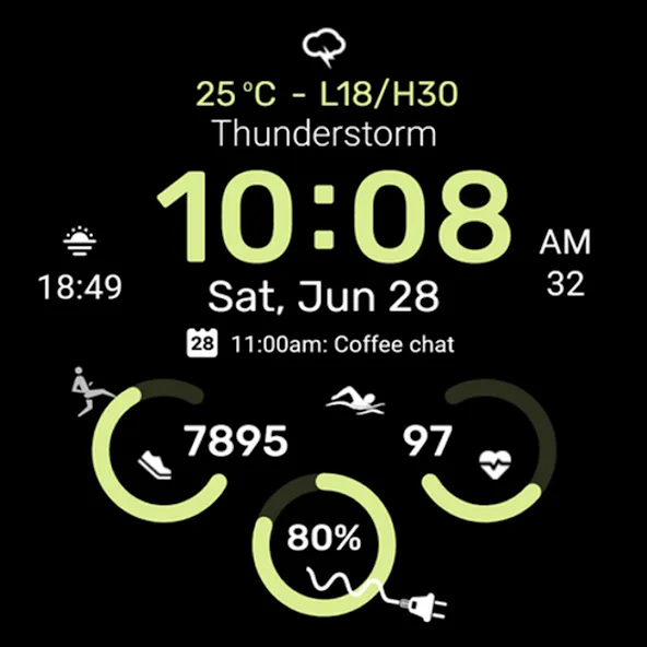Watch face CNW-36 screenshot 6