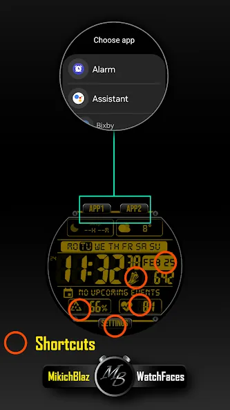 Digital Watch face MB397 screenshot 5