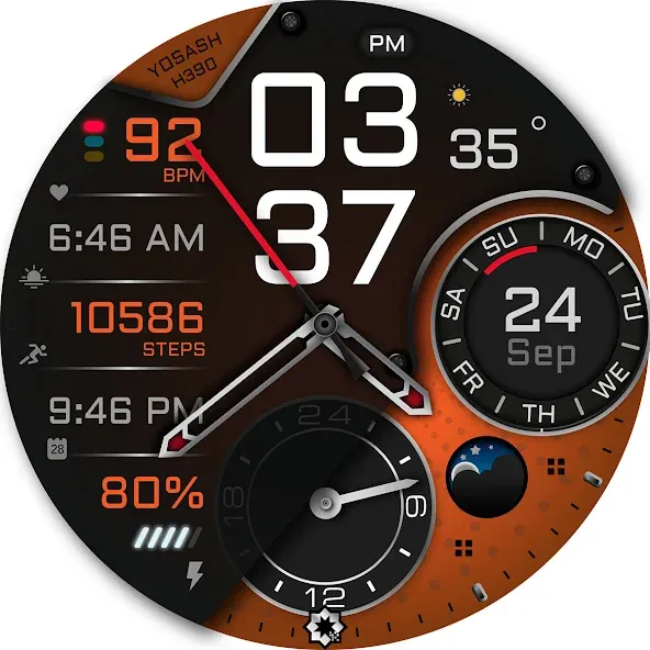 H390 Analog Digital Watch Face screenshot 27
