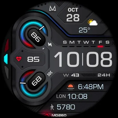 MD260 Digital watch face screenshot 30