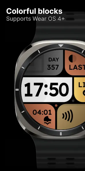 Colorful blocks: Watch Face screenshot 5