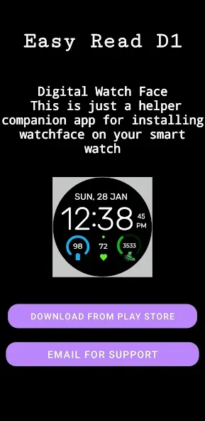 Watch Face Digital EasyRead D1 screenshot 7