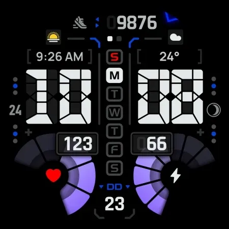 SH062 Watch Face, WearOS watch screenshot 16