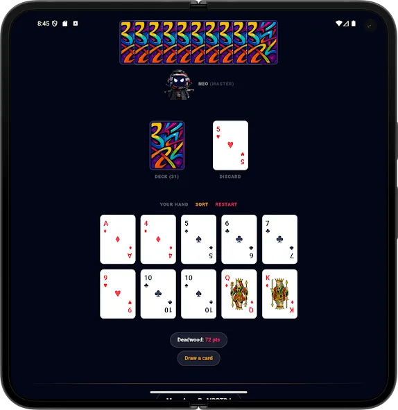 Gin Rummy Master Ai Offline screenshot 16