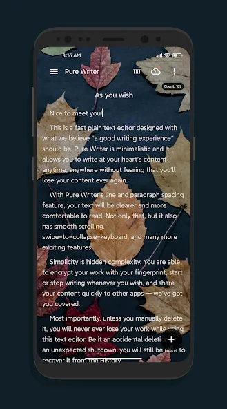 Pure Writer - 편집자, - 쓰기, 메모 screenshot 2