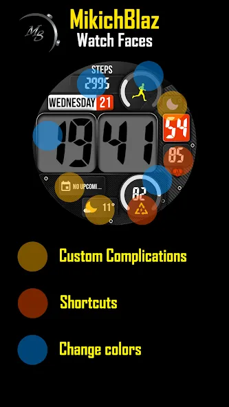 Digital watch face MB356 screenshot 6