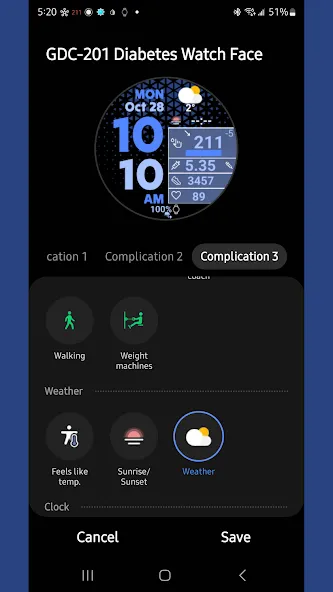 GDC-201 Diabetes Watch Face screenshot 6