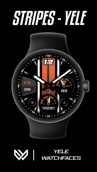 Stripes - YELE | watch face screenshot 3