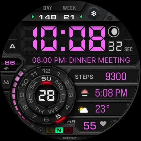 MD321 Digital Watch Face screenshot 15