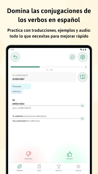 Español verbos y conjugaciones screenshot 8