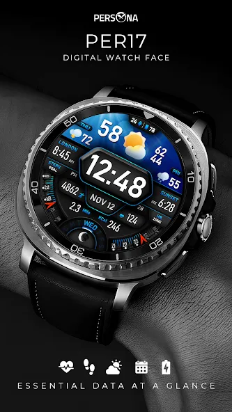 PER017 Digital Watch Face screenshot 1