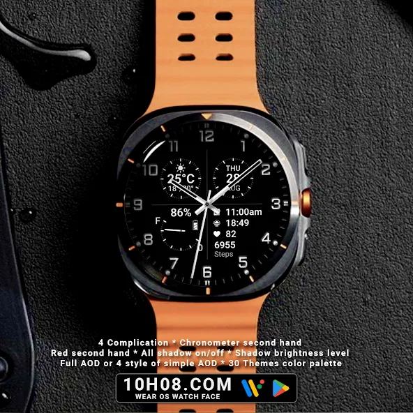 Watch face 10h08.com #68 screenshot 4