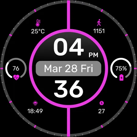Clock Line Watch Face screenshot 9