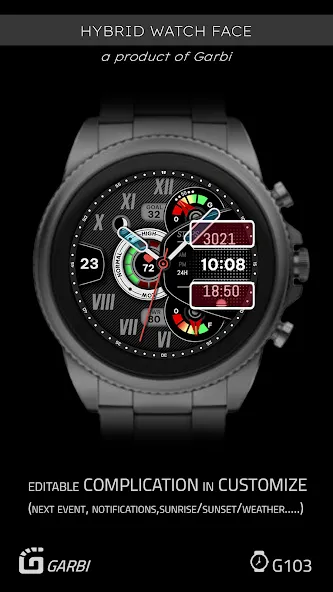 Garbi 103: Hybrid Watch Face screenshot 8