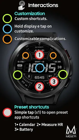 MD271 Digital watch face screenshot 7