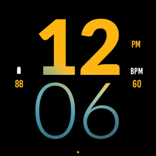 Yellow Large Watch Face screenshot 4