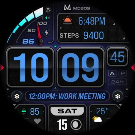 MD309 Digital watchface screenshot 13
