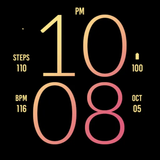 Peach Light Watch Face screenshot 4