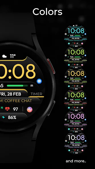 TVV Sport 6 Digital Watch Face screenshot 2