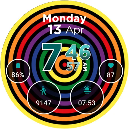 Hypnotic Pride Watch Face 2026 screenshot 14