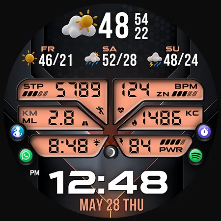 PER46 Digital Watch Face screenshot 45