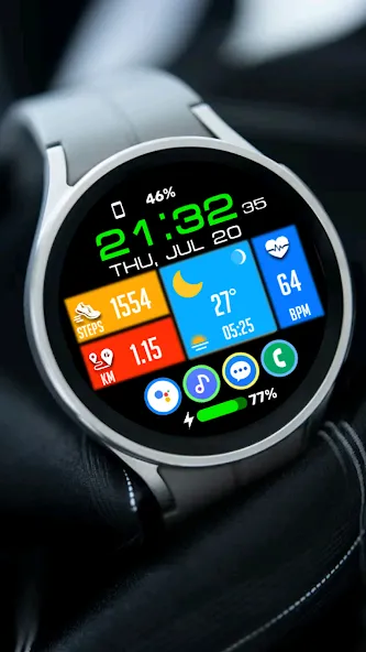 Tiles Window Watch Face NTV556 screenshot 19