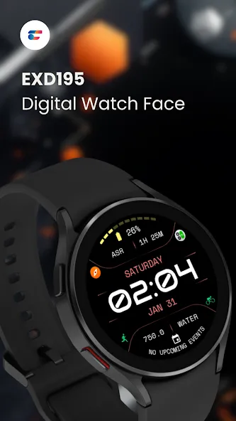 EXD195: Digital Watch Face screenshot 1