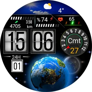 moon&earth themed watchface screenshot 14