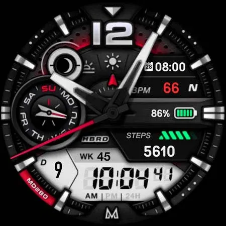 MD280 Analog watch face screenshot 9