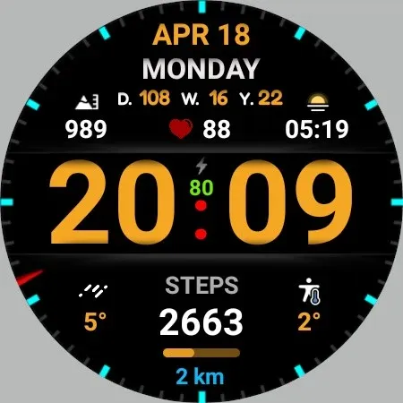 WIN Dgt Super22 MOD watch face screenshot 25