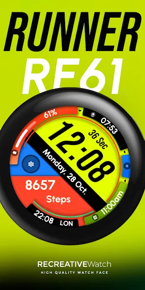 RE61 - Runner Watch Face screenshot 3