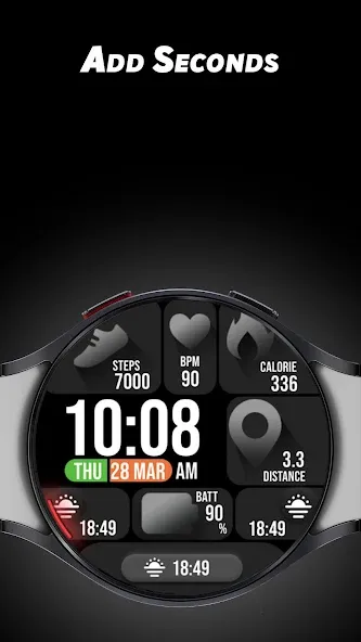 Colorful Tiles - Watch face screenshot 5