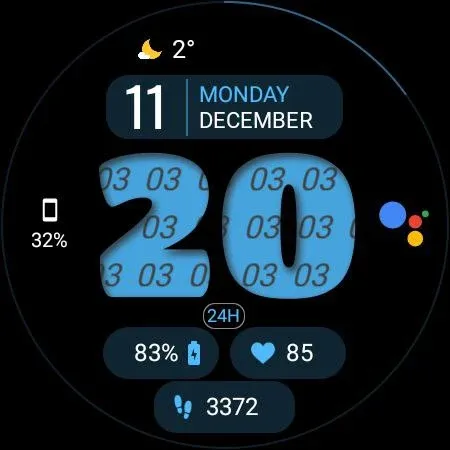 Dens BigHours Watch Face screenshot 3