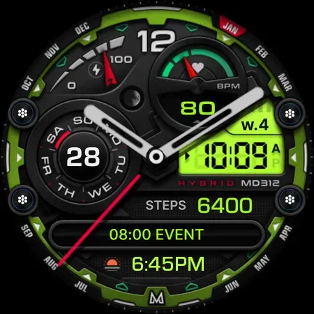 MD312 Analog watch face screenshot 14