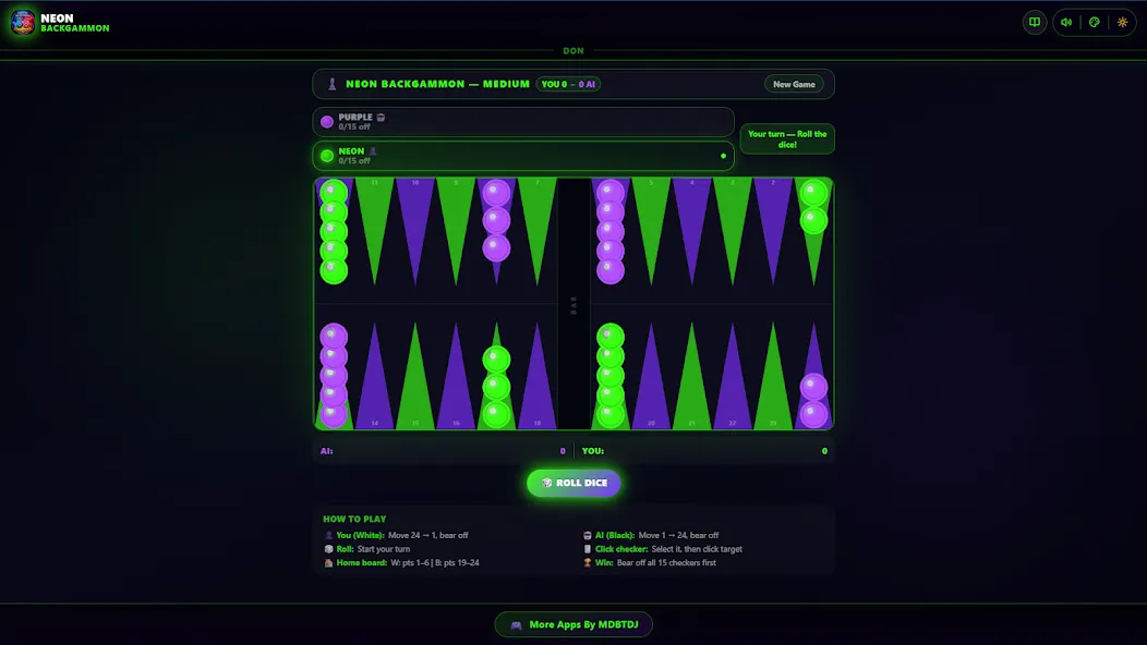Neon Backgammon Master Offline screenshot 39
