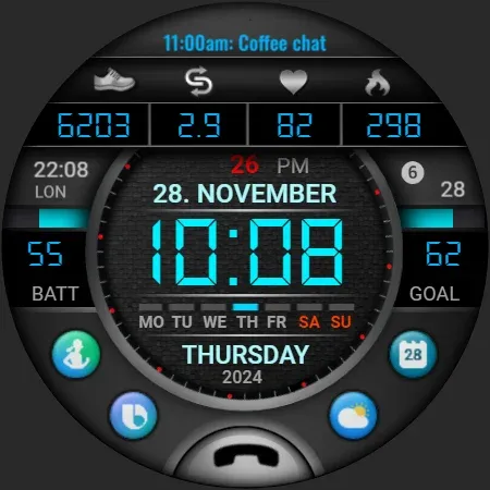 PW106 MultiFunction Watch Face screenshot 34