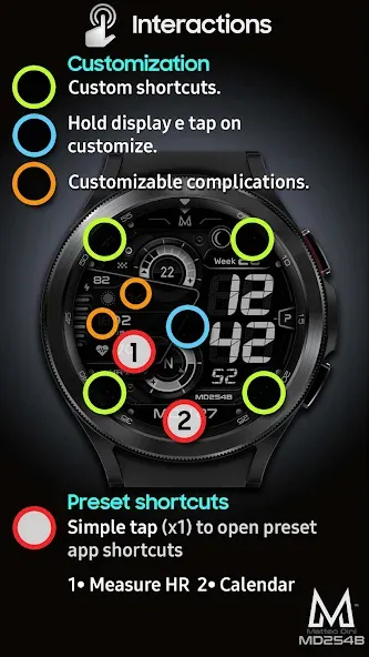MD254B Digital watch face screenshot 7