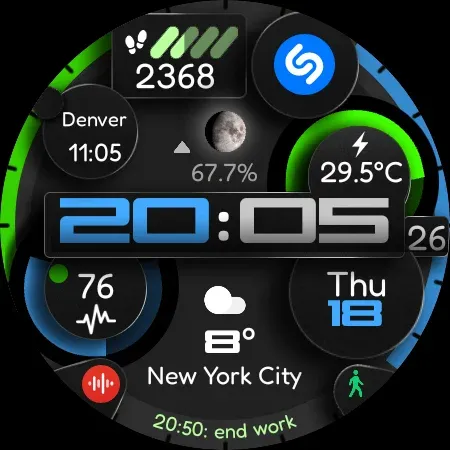 Digital Watch Face CUE110 screenshot 13