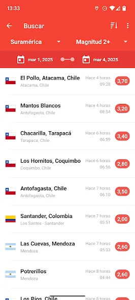 Mis Alertas de Terremotos screenshot 2