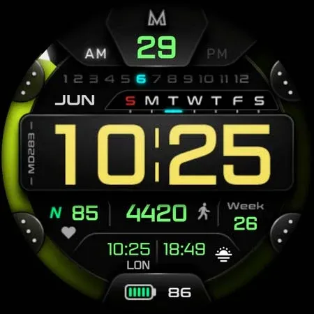 MD283 3D Digital watch face screenshot 17