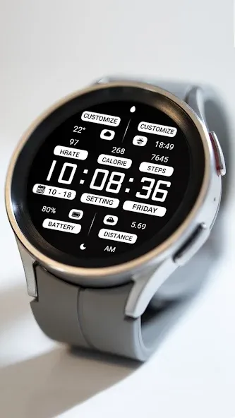 ZKin Watch Black White Message screenshot 4