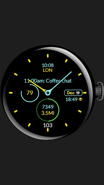Clean Analog watch face screenshot 4