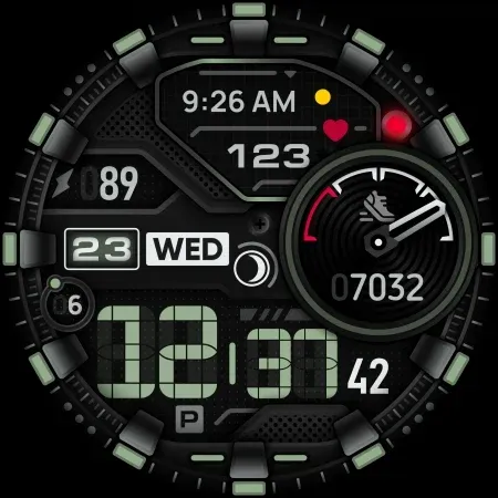 SH026 Watch Face, WearOS watch screenshot 12