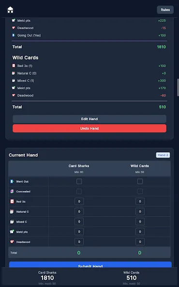 Canasta Score Pro - Ad Free screenshot 14