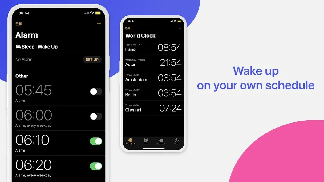 Clock Phone 16, Alarm & Timer screenshot 2