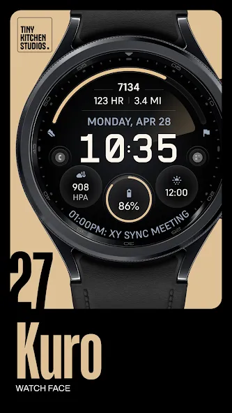 TKS 27 Kuro Watch Face screenshot 1