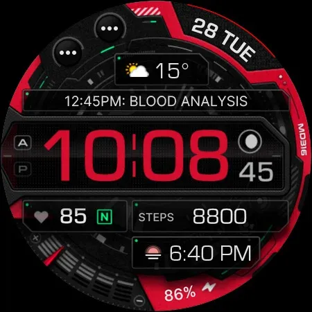 MD316 Digital Watch Face screenshot 9